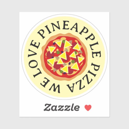 Ananas pizza liefhebber vinyl stickers (Vel)
