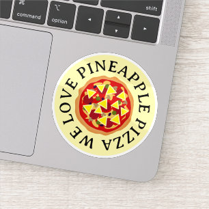 Ananas pizza liefhebber vinyl stickers