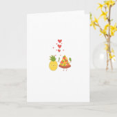 Ananas Pizza liefhebbers Kaart (Gele Bloem)