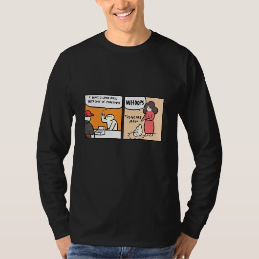 ananas pizza t-shirt (Voorkant)
