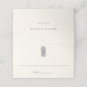  ananas plaatskaartje (Buitenkant ongevouwen)