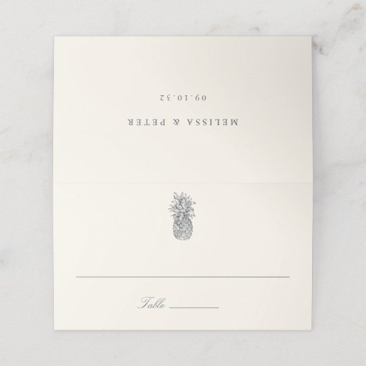  ananas plaatskaartje (Buitenkant ongevouwen)
