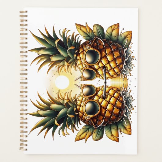 Ananas Planner: Twee Ananas Grappige Tijd Planner (Voorkant)