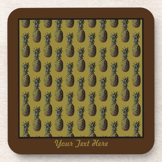 Ananas Plastic Onderzetters (Voorkant)