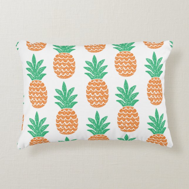 Ananas Play: Leuk Patroon Verrukking. Accent Kussen (Voorkant)