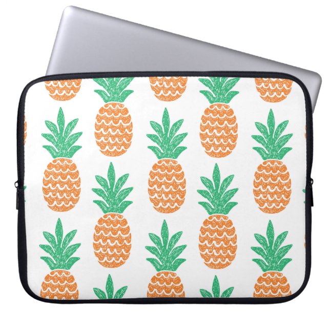 Ananas Play: Leuk Patroon Verrukking. Laptop Sleeve (Voorkant)