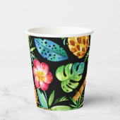 Ananas Plumeria Palm Tree Tropische Papier Cups Papieren Bekers (Voorkant)