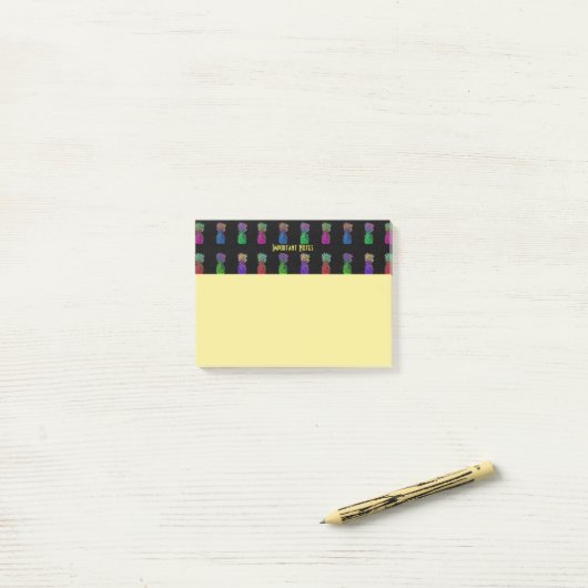 Ananas Pop Belangrijke opmerkingen Post-it® Notes (Op bureau)