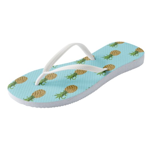 Ananas Print Teenslippers (Schuin)