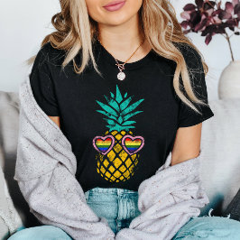 Ananas Rainbow Pride Flag Zonnebril T-shirt