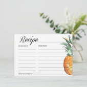 ananas Recipe Card Informatiekaartje (Staand voorkant)