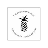 Ananas Retouradres Stempel voor Familie (Afrduk)