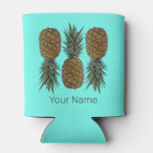 Ananas Retro Veganistisch en Vegetarisch  Fruit Blikjeskoeler (Achterkant)