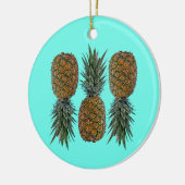 Ananas Retro Veganistisch en Vegetarisch Fruit Keramisch Ornament (Links)