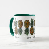 Ananas Retro Veganistisch en Vegetarisch  Fruit Mok (Voorkant links)