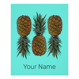 Ananas Retro Veganistisch en Vegetarisch  Fruit Perfect Poster