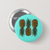 Ananas Retro Veganistisch en Vegetarisch Fruit Ronde Button 5,7 Cm (Voorkant /achterkant)