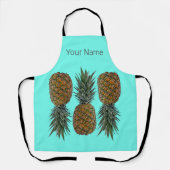 Ananas Retro Veganistisch en Vegetarisch  Fruit Schort (Voorkant)