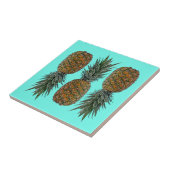 Ananas Retro Veganistisch en Vegetarisch  Fruit Tegeltje (Zijkant)