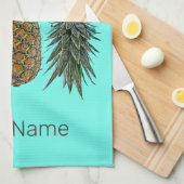 Ananas Retro Veganistisch en Vegetarisch  Fruit Theedoek (Quarter Fold)