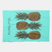 Ananas Retro Veganistisch en Vegetarisch  Fruit Theedoek (Horizontaal)