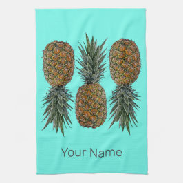 Ananas Retro Veganistisch en Vegetarisch  Fruit Theedoek