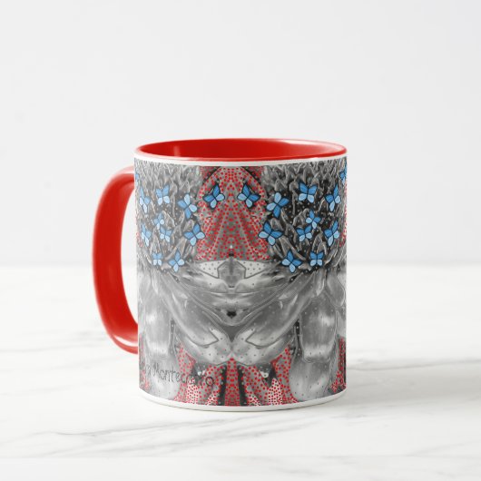 Ananas Rode Mieren & Blauwe Vlinders Signature Mok (Voorkant links)