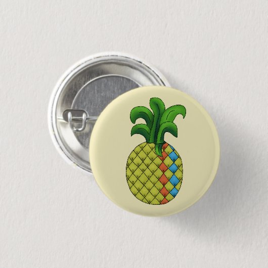 Ananas Ronde Button 3,2 Cm (Voorkant /achterkant)