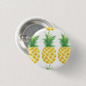ananas ronde button 3,2 cm (Voorkant /achterkant)