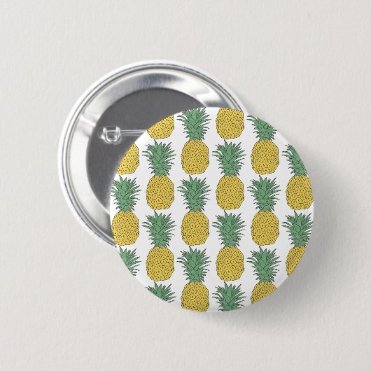 ananas ronde button 5,7 cm (Voorkant /achterkant)