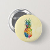 Ananas Ronde Button 5,7 Cm (Voorkant /achterkant)