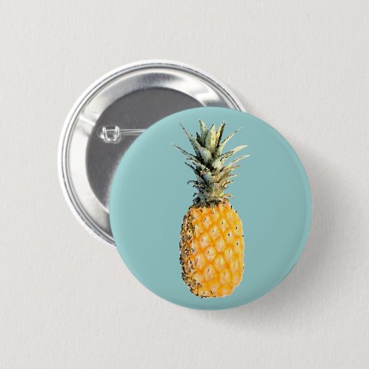 ananas ronde button 5,7 cm (Voorkant /achterkant)