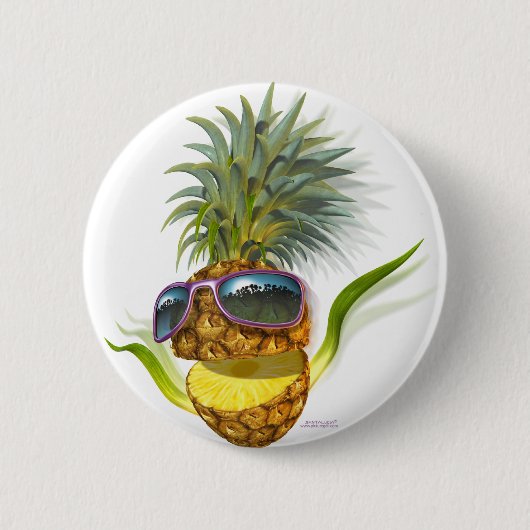 ananas ronde button 5,7 cm (Voorkant)