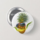 ananas ronde button 5,7 cm (Voorkant /achterkant)