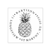 Ananas Ronde Retouradres Stempel | (Afrduk)