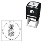 Ananas Ronde Retouradres Stempel | Klant (In situ)