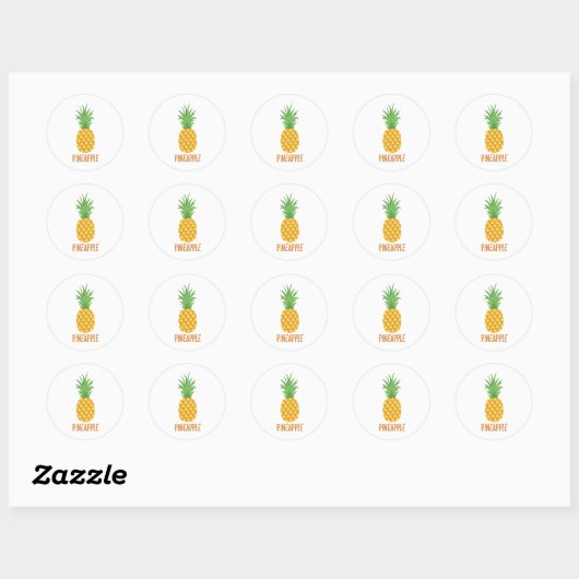 ananas ronde sticker (Vel)