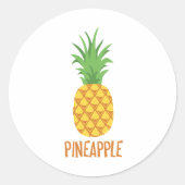 ananas ronde sticker (Voorkant)