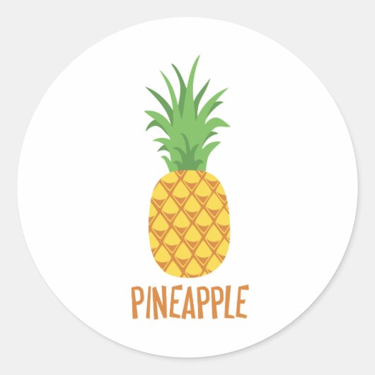 ananas ronde sticker (Voorkant)