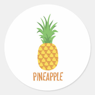 ananas ronde sticker