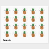 ananas ronde sticker (Vel)
