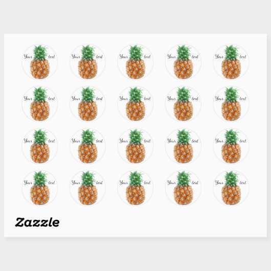 ananas ronde sticker (Vel)