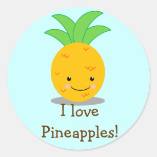 ananas ronde sticker