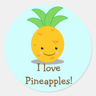 ananas ronde sticker