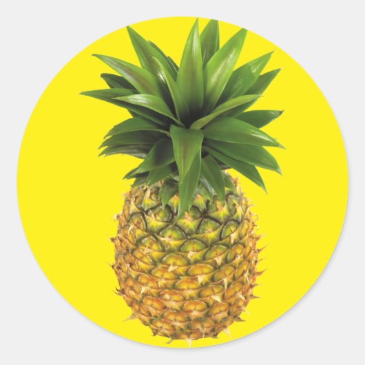 ananas ronde sticker (Voorkant)