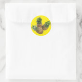 ananas ronde sticker (Tas)