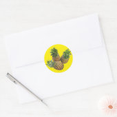 ananas ronde sticker (Envelop)