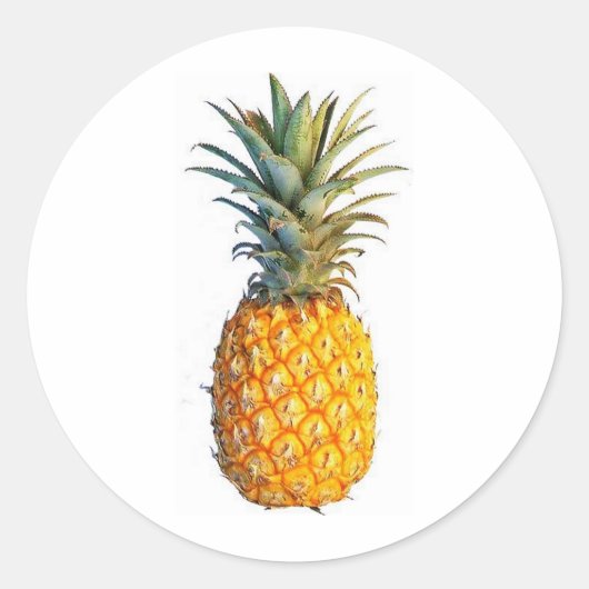 ananas ronde sticker (Voorkant)