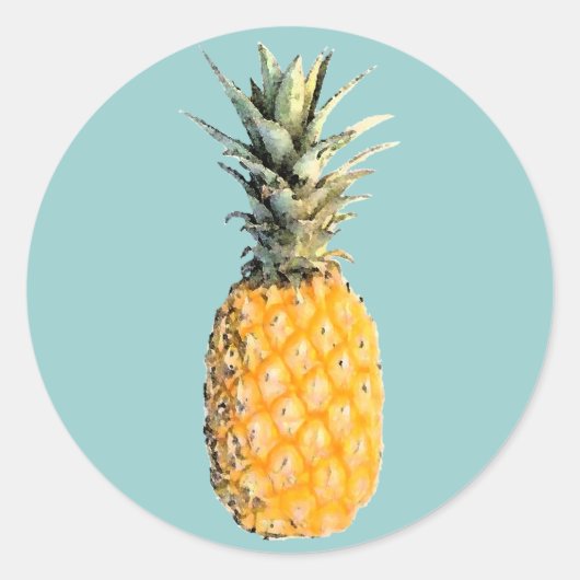 ananas ronde sticker (Voorkant)