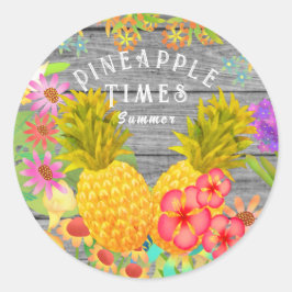 ananas ronde sticker